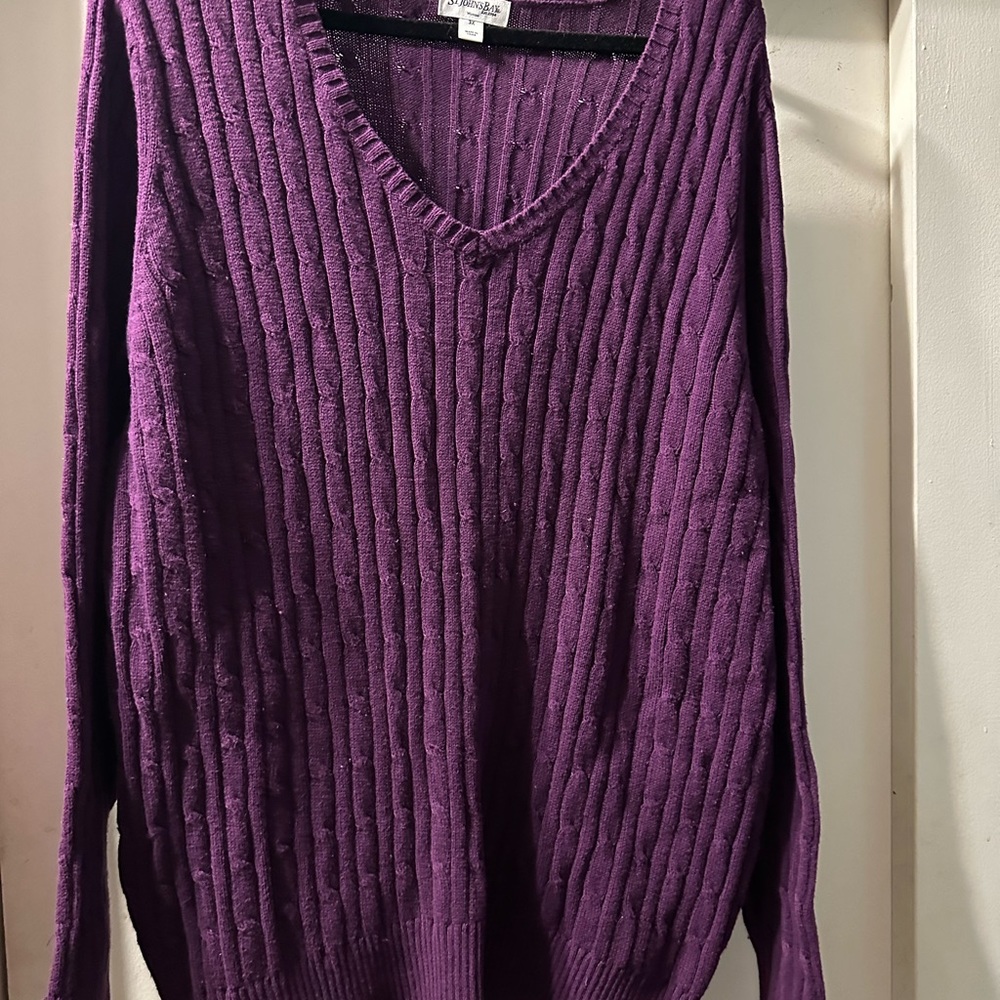 Women’s St John Bay Plum Sweater - Size 3X - Like New